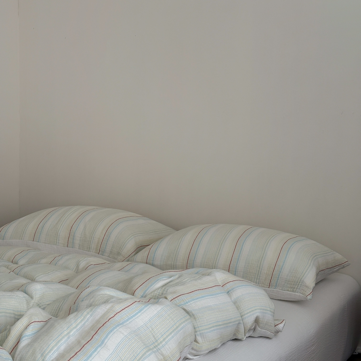 91家纺网 家纺一手货源 找家纺 山舍家居 2025春夏新款全棉纯棉色织纱布四件套-香草系列-暗色系 香草冰淇淋