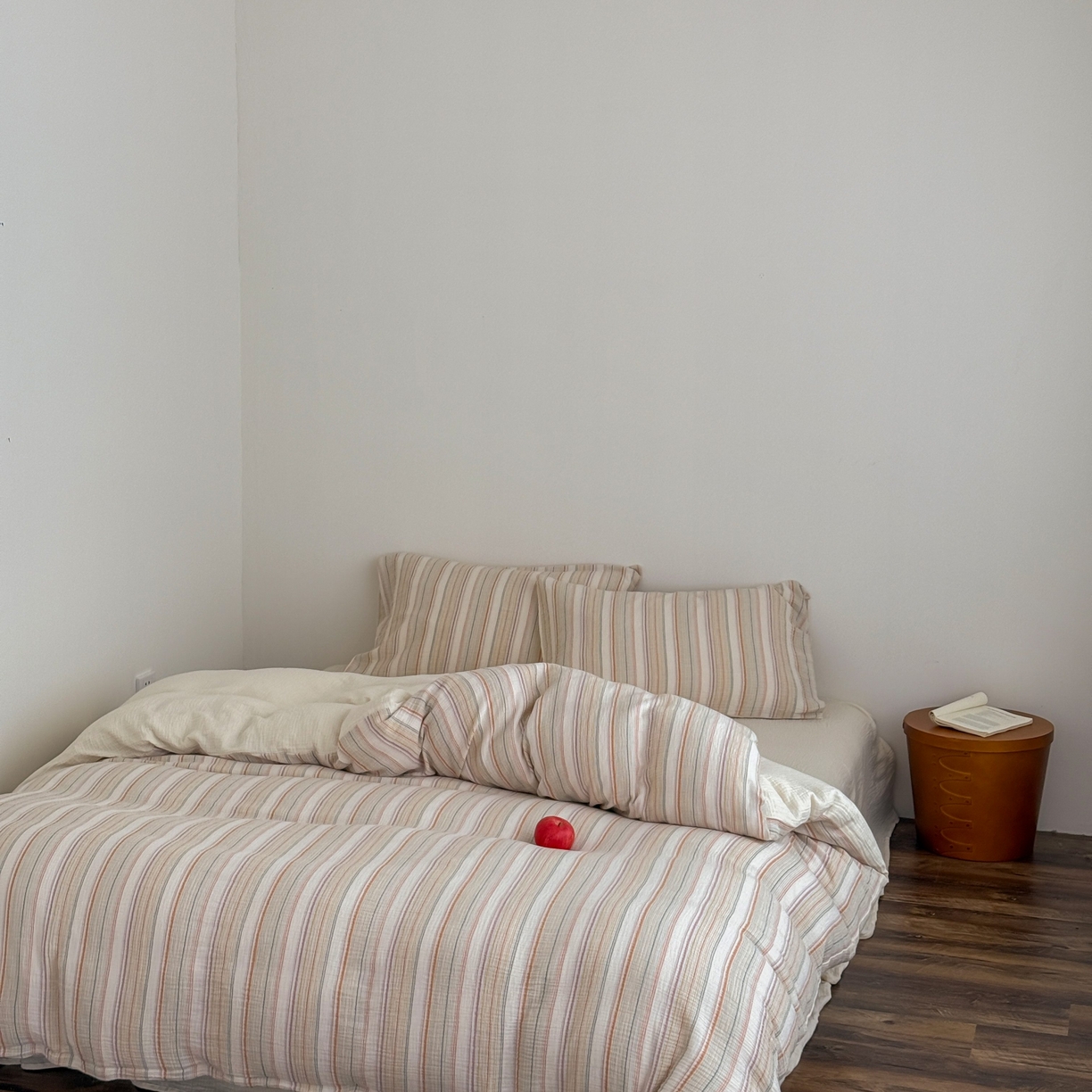 山舍家居 2025春夏新款全棉纯棉色织纱布四件套-香草系列-暗色系 香草可可