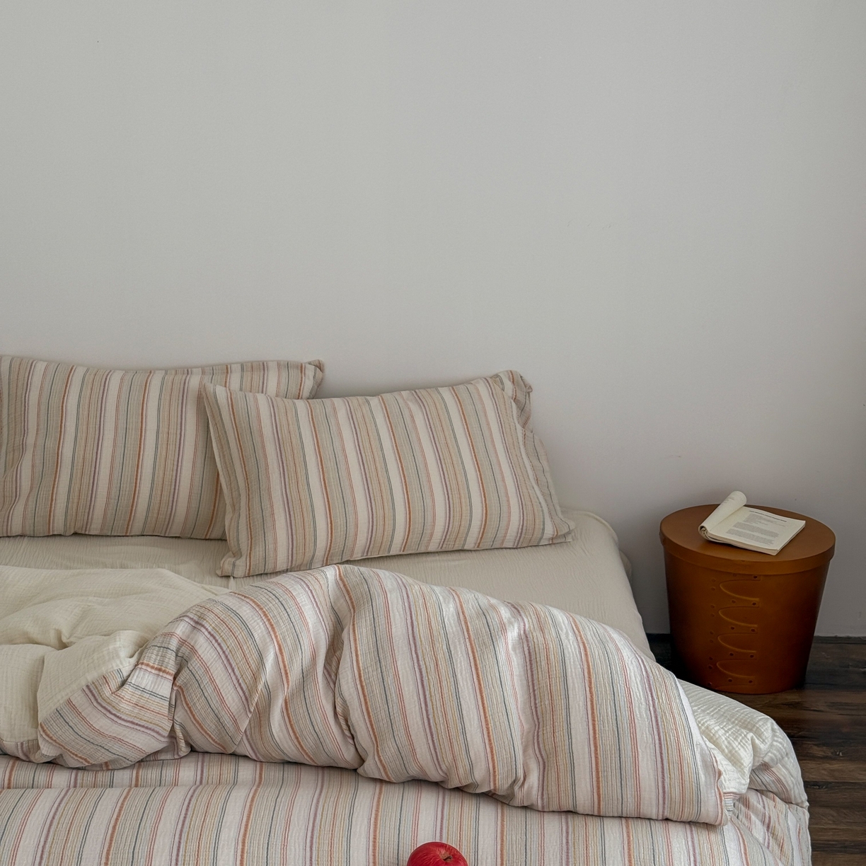 91家纺网 家纺一手货源 找家纺 山舍家居 2025春夏新款全棉纯棉色织纱布四件套-香草系列-暗色系 香草可可