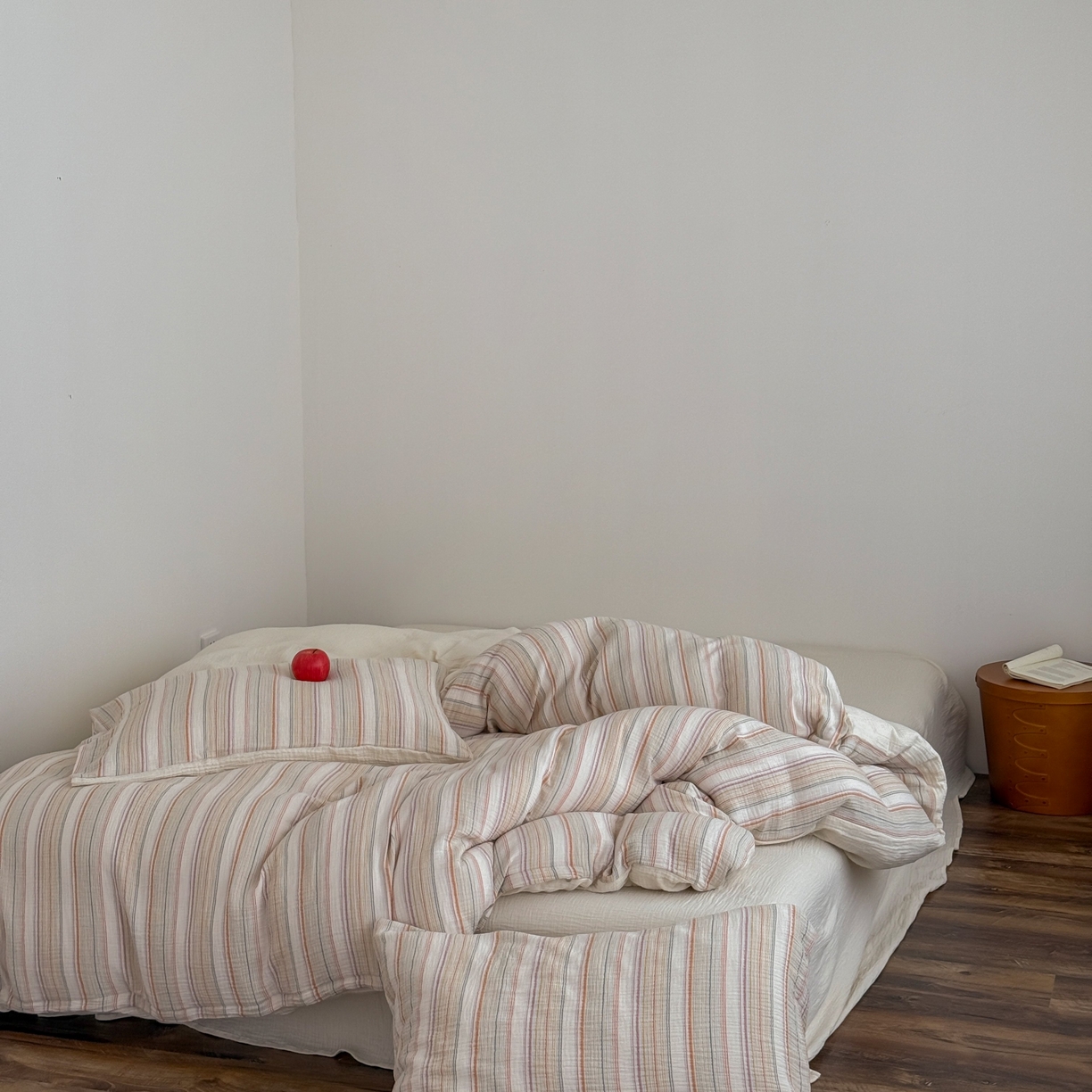 91家纺网 家纺一手货源 找家纺 山舍家居 2025春夏新款全棉纯棉色织纱布四件套-香草系列-暗色系 香草可可