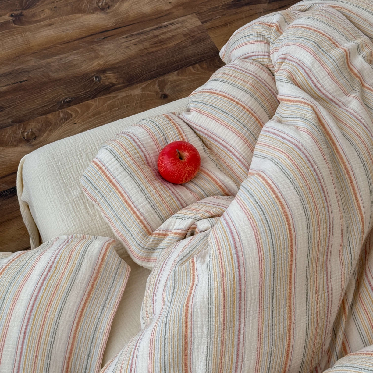 91家纺网 家纺一手货源 找家纺 山舍家居 2025春夏新款全棉纯棉色织纱布四件套-香草系列-暗色系 香草可可