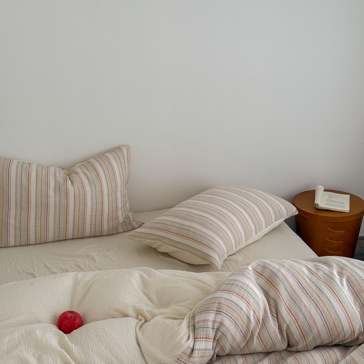 91家纺网 家纺一手货源 找家纺 山舍家居 2025春夏新款全棉纯棉色织纱布四件套-香草系列-暗色系 香草可可