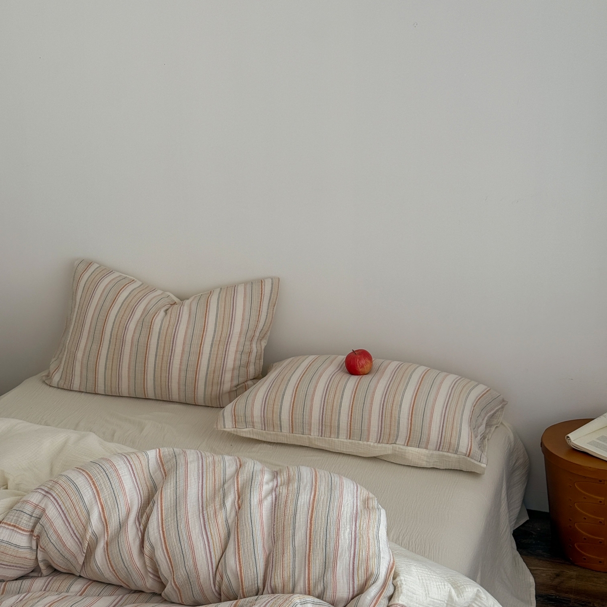 91家纺网 家纺一手货源 找家纺 山舍家居 2025春夏新款全棉纯棉色织纱布四件套-香草系列-暗色系 香草可可