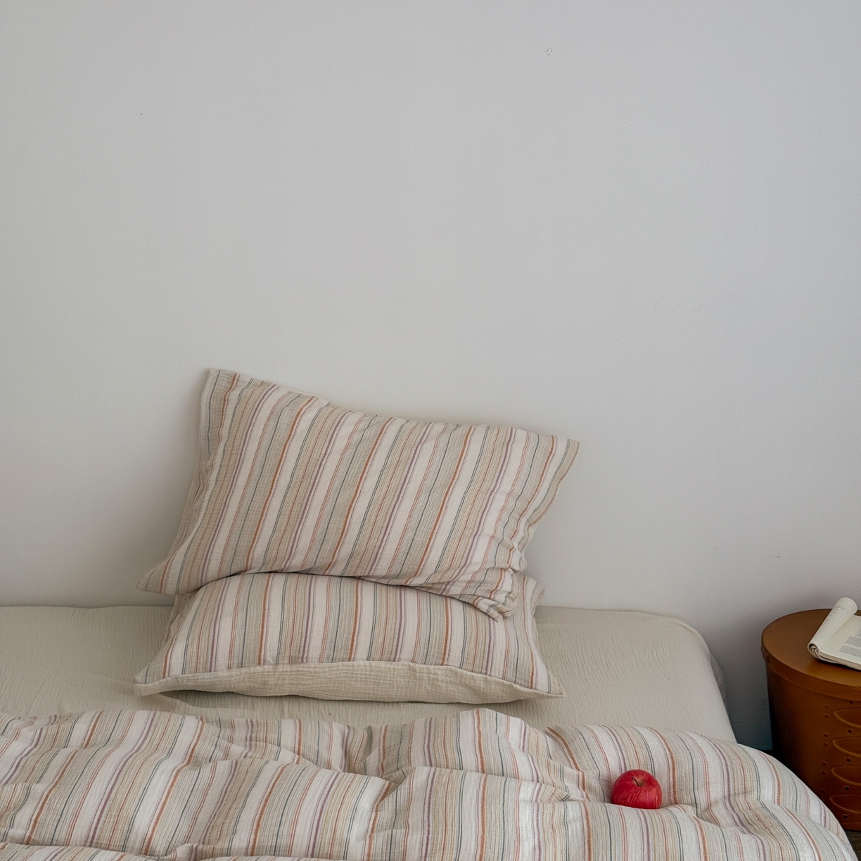 91家纺网 家纺一手货源 找家纺 山舍家居 2025春夏新款全棉纯棉色织纱布四件套-香草系列-暗色系 香草可可