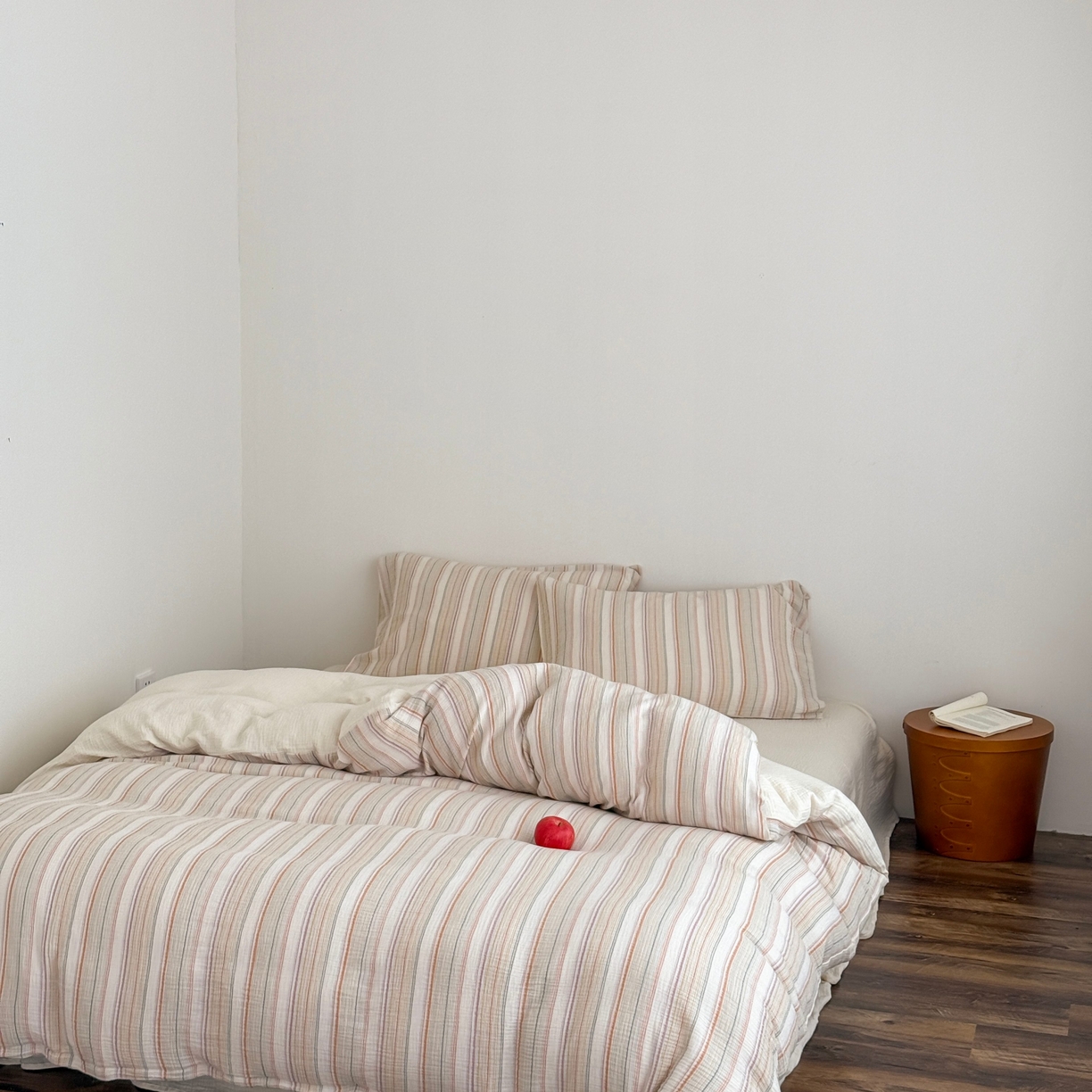 91家纺网 家纺一手货源 找家纺 山舍家居 2025春夏新款全棉纯棉色织纱布四件套-香草系列-亮色系 香草可可