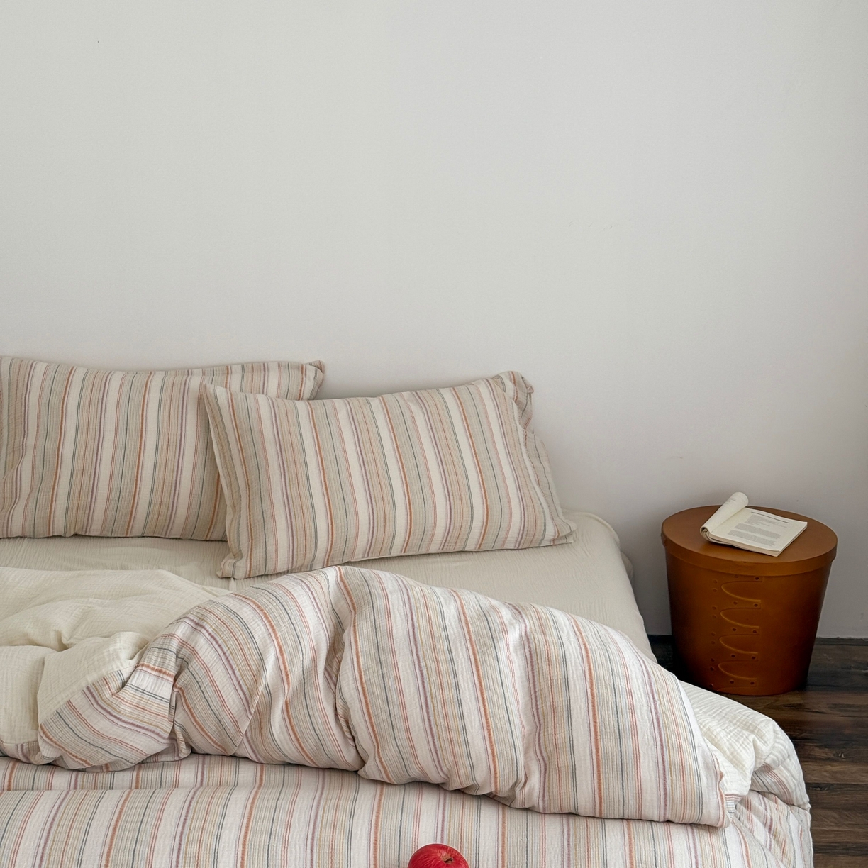 91家纺网 家纺一手货源 找家纺 山舍家居 2025春夏新款全棉纯棉色织纱布四件套-香草系列-亮色系 香草可可