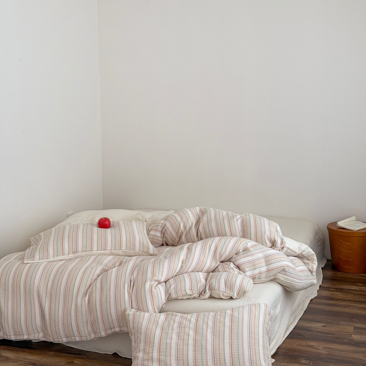 91家纺网 家纺一手货源 找家纺 山舍家居 2025春夏新款全棉纯棉色织纱布四件套-香草系列-亮色系 香草可可