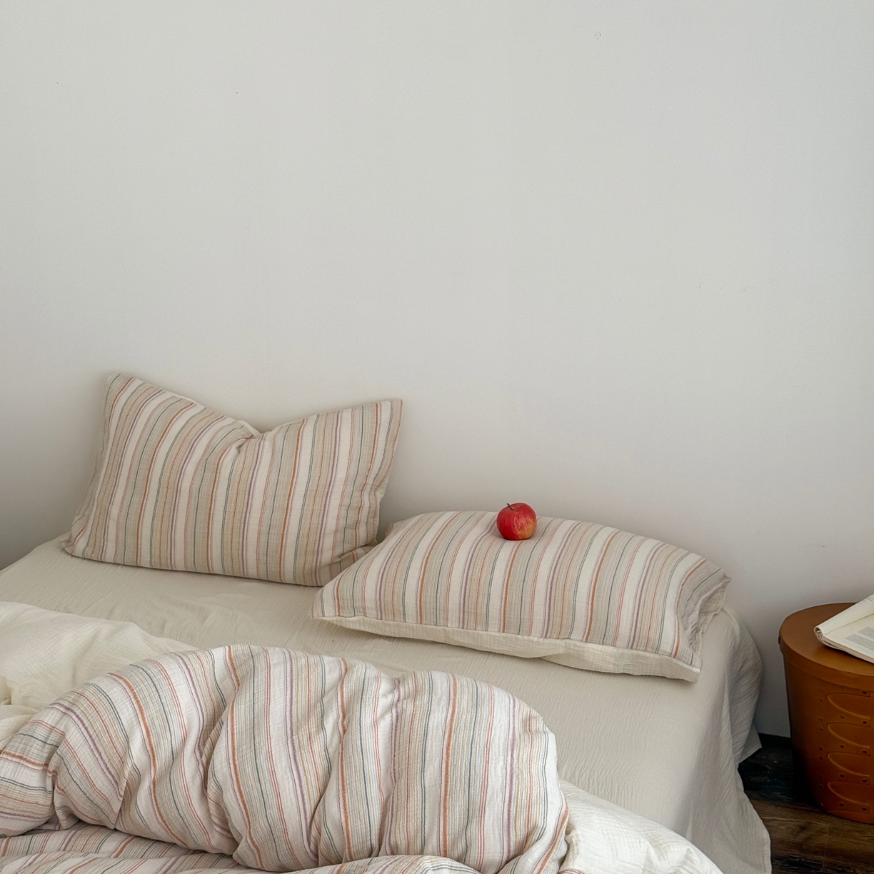 91家纺网 家纺一手货源 找家纺 山舍家居 2025春夏新款全棉纯棉色织纱布四件套-香草系列-亮色系 香草可可