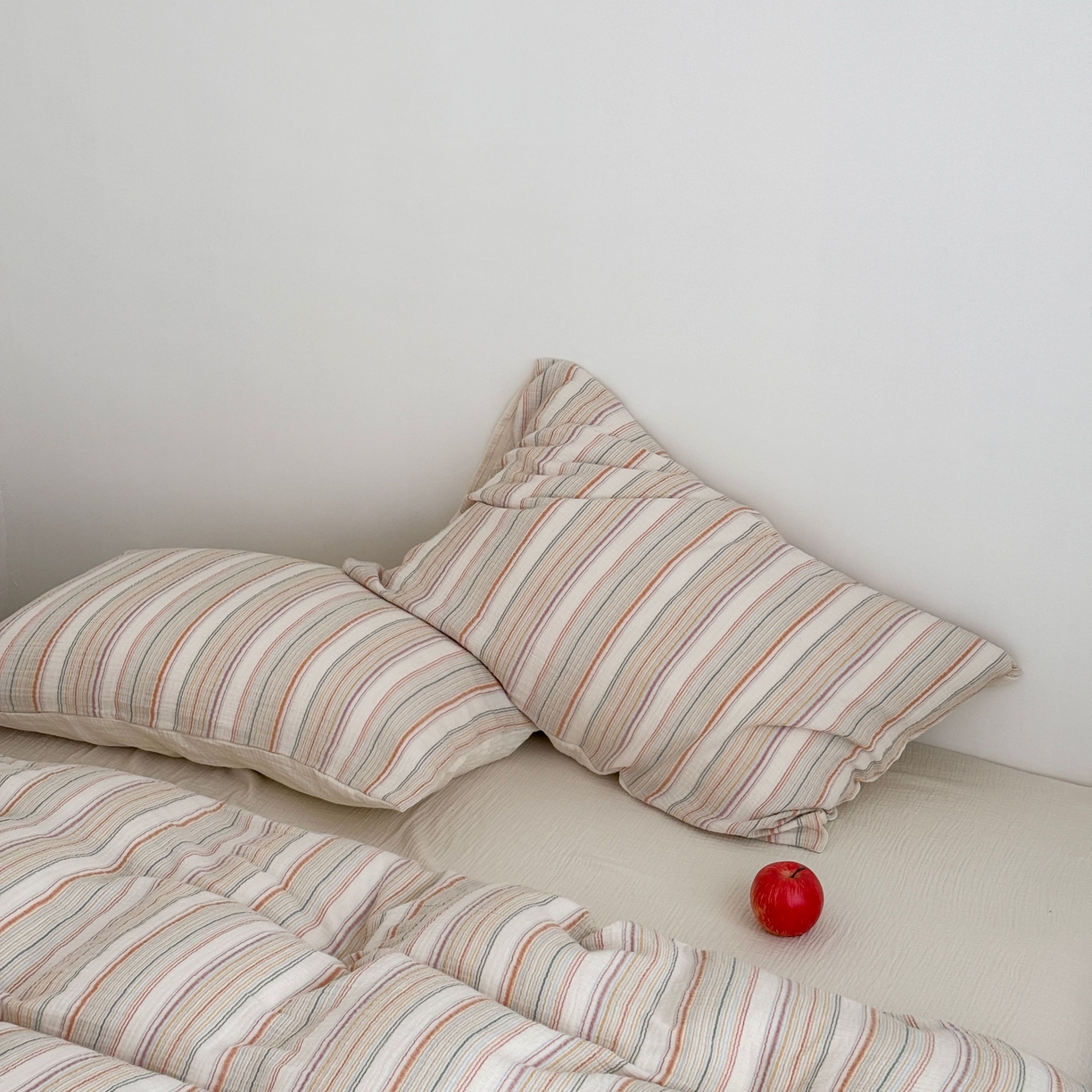 91家纺网 家纺一手货源 找家纺 山舍家居 2025春夏新款全棉纯棉色织纱布四件套-香草系列-亮色系 香草可可