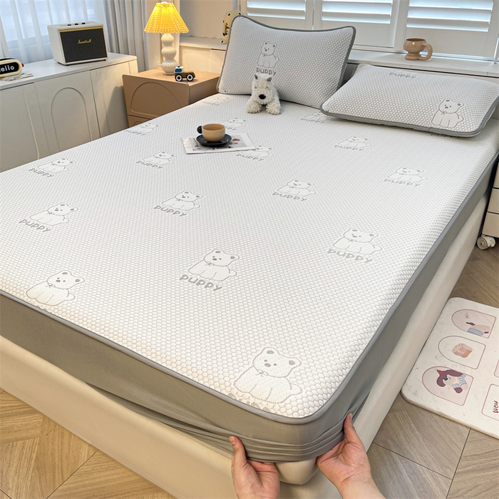 91家纺网 家纺一手货源 找家纺 （总）喜居 2025新款A类凉感豆豆席床笠款