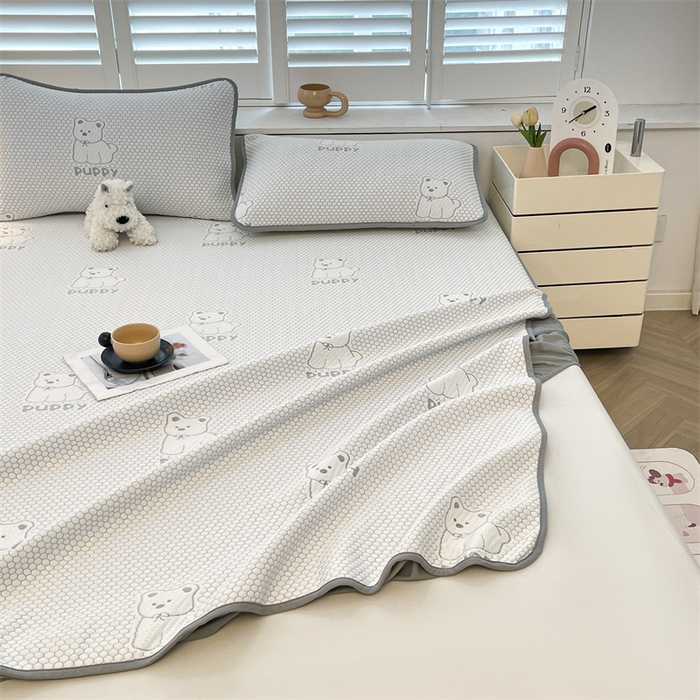 91家纺网 家纺一手货源 找家纺 （总）喜居 2025新款A类凉感豆豆席床笠款