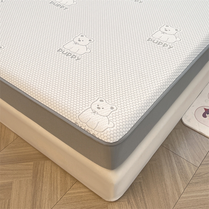 91家纺网 家纺一手货源 找家纺 喜居 2025新款A类凉感豆豆席床笠款 冰小汪-灰