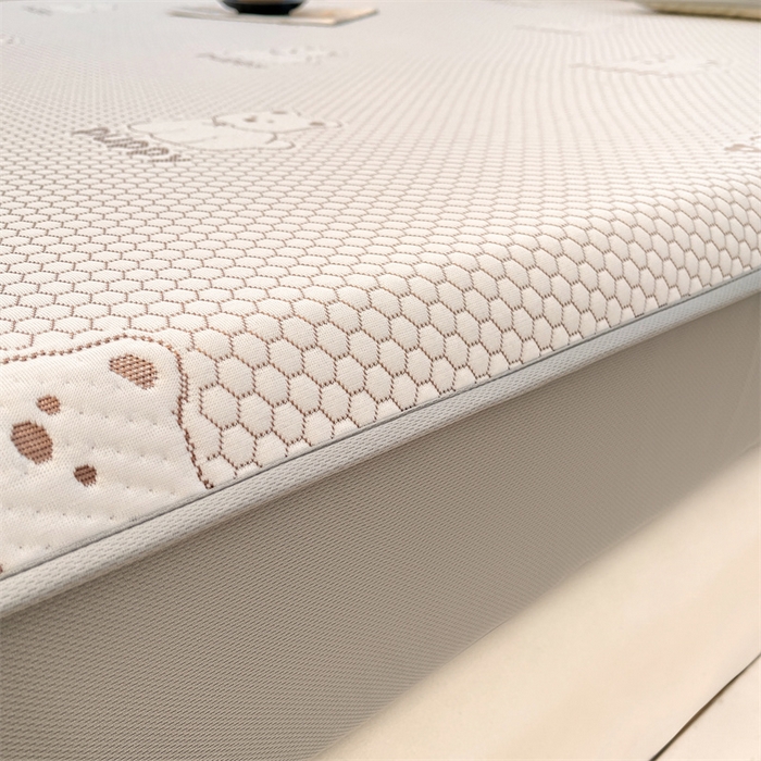 91家纺网 家纺一手货源 找家纺 喜居 2025新款A类凉感豆豆席床笠款 冰小汪-咖