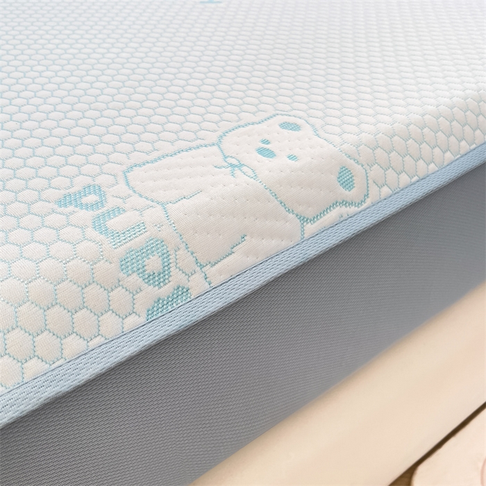 91家纺网 家纺一手货源 找家纺 喜居 2025新款A类凉感豆豆席床笠款 冰小汪-蓝