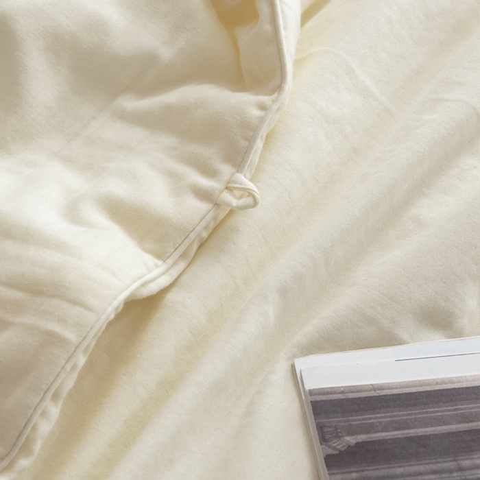 91家纺网 家纺一手货源 找家纺 蚕阿婆 2025新款纯棉双层纱蚕丝被蚕丝空调夏凉被 米色