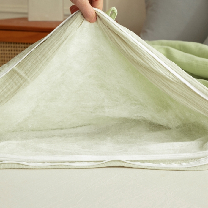 91家纺网 家纺一手货源 找家纺 （总）蚕阿婆 2025新款皱皱纱布蚕丝被100%蚕丝被子 