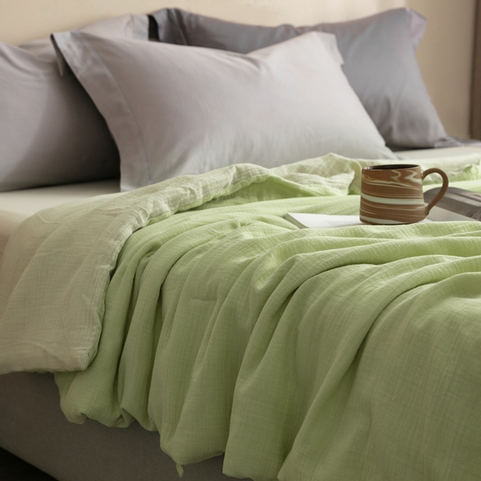 91家纺网 家纺一手货源 找家纺 （总）蚕阿婆 2025新款皱皱纱布蚕丝被100%蚕丝被子 