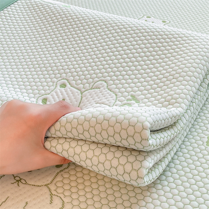 91家纺网 家纺一手货源 找家纺 喜居 2025新款A类凉感豆豆平席款-冰小汪系列 冰小汪-绿 平席款