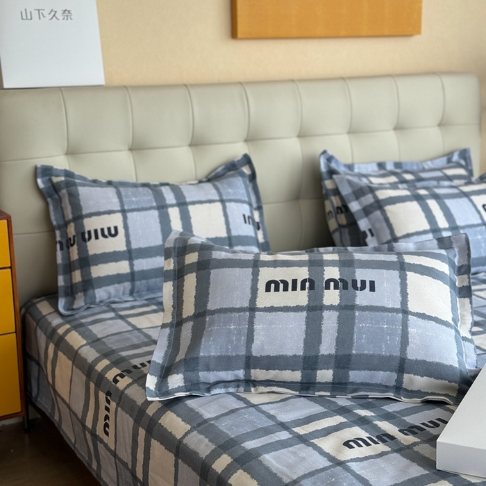91家纺网 家纺一手货源 找家纺 2025新款老粗布系列单品套件 灰格Miu