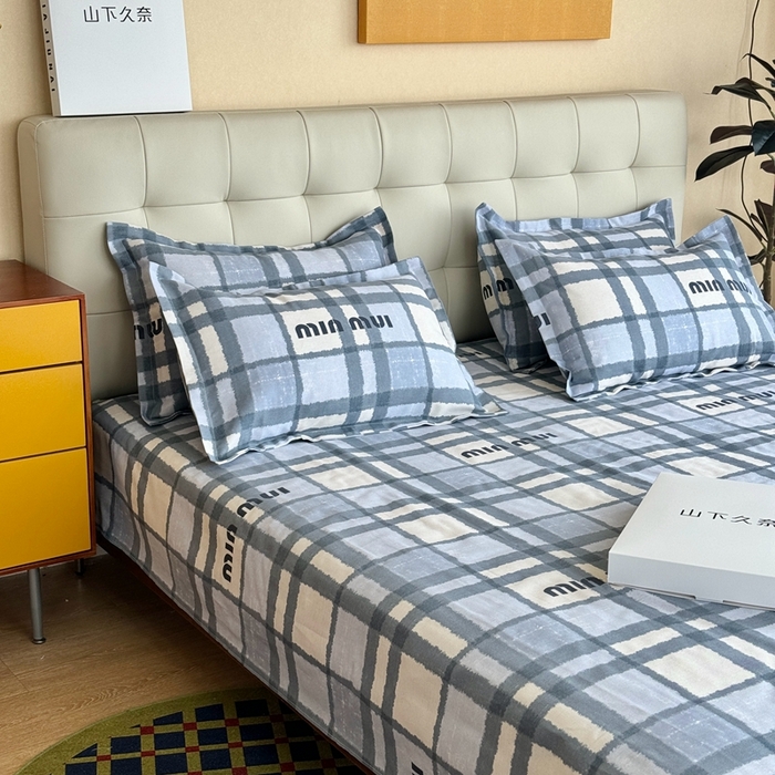 91家纺网 家纺一手货源 找家纺 2025新款老粗布系列单品套件 灰格Miu