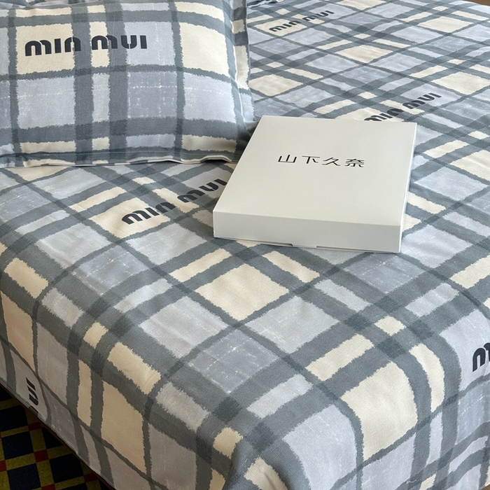 91家纺网 家纺一手货源 找家纺 2025新款老粗布系列单品套件 灰格Miu