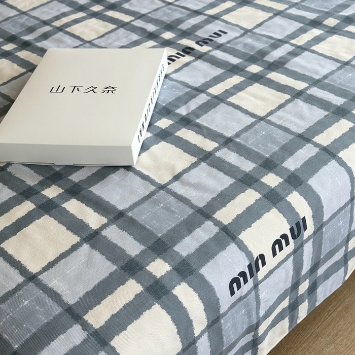 91家纺网 家纺一手货源 找家纺 2025新款老粗布系列单品套件 灰格Miu