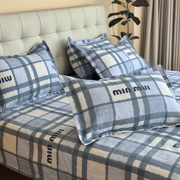 91家纺网 家纺一手货源 找家纺 2025新款老粗布系列单品套件 灰格Miu