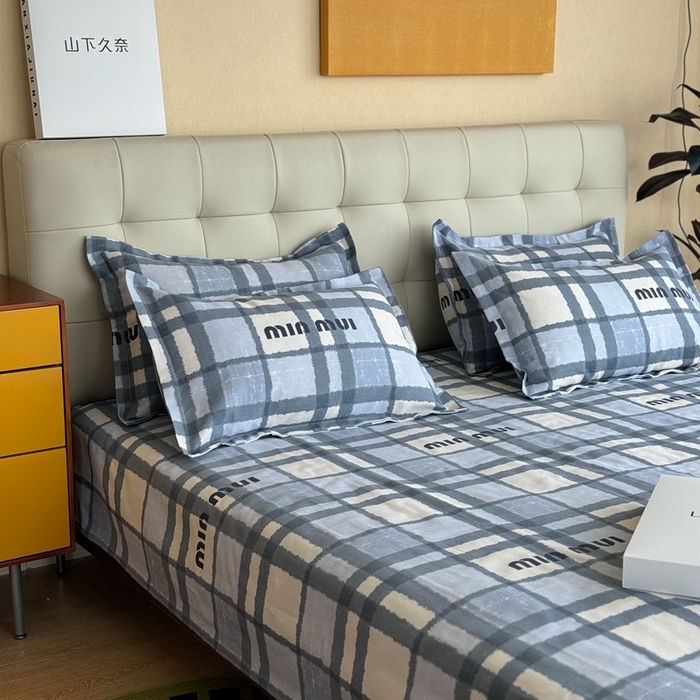 91家纺网 家纺一手货源 找家纺 2025新款老粗布系列单品套件 灰格Miu