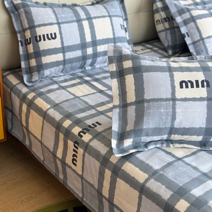 91家纺网 家纺一手货源 找家纺 2025新款老粗布系列单品套件 灰格Miu