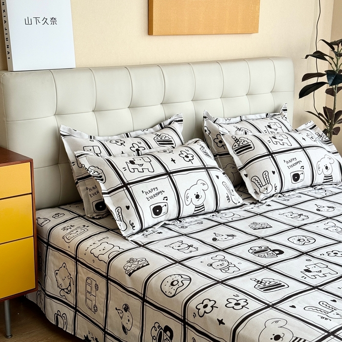 91家纺网 家纺一手货源 找家纺 2025新款老粗布系列单品套件 童话