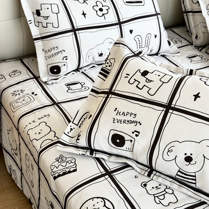 91家纺网 家纺一手货源 找家纺 2025新款老粗布系列单品套件 童话