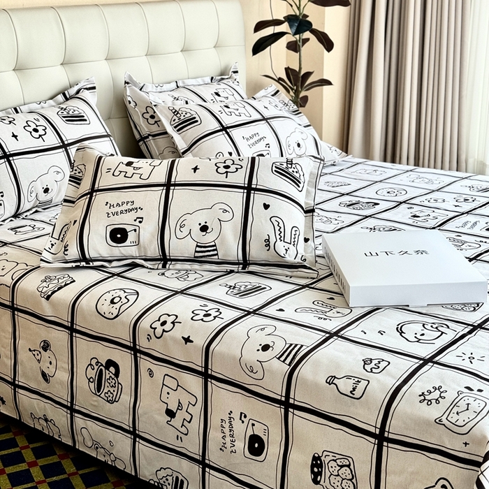 91家纺网 家纺一手货源 找家纺 2025新款老粗布系列单品套件 童话