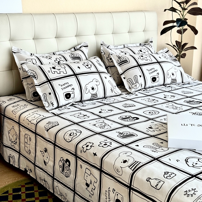 91家纺网 家纺一手货源 找家纺 2025新款老粗布系列单品套件 童话