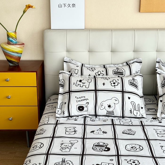 91家纺网 家纺一手货源 找家纺 2025新款老粗布系列单品套件 童话