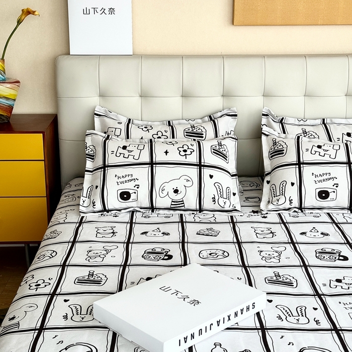 91家纺网 家纺一手货源 找家纺 2025新款老粗布系列单品套件 童话