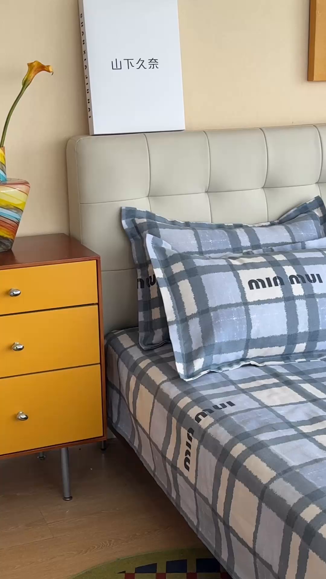 91家纺网 家纺一手货源 找家纺 2025新款老粗布系列单品套件 灰格Miu