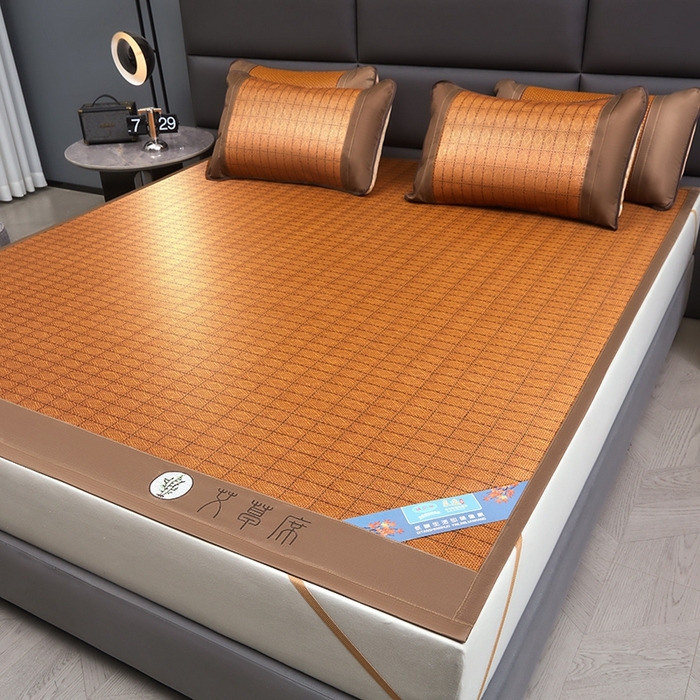 91家纺网 家纺一手货源 找家纺 （总）苏迪网销供货 藤席-凉席 -2025新款凉席冰藤席冰丝席凉感空调席艾草藤席-单面藤席