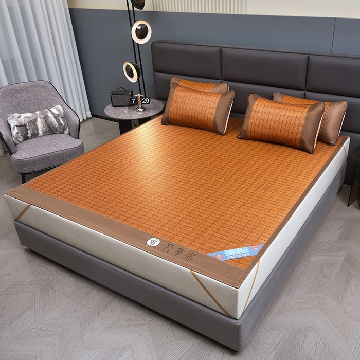 91家纺网 家纺一手货源 找家纺 苏迪网销供货 藤席-凉席 -2025新款凉席冰藤席冰丝席凉感空调席艾草藤席-单面藤席 单面藤席-罗马格