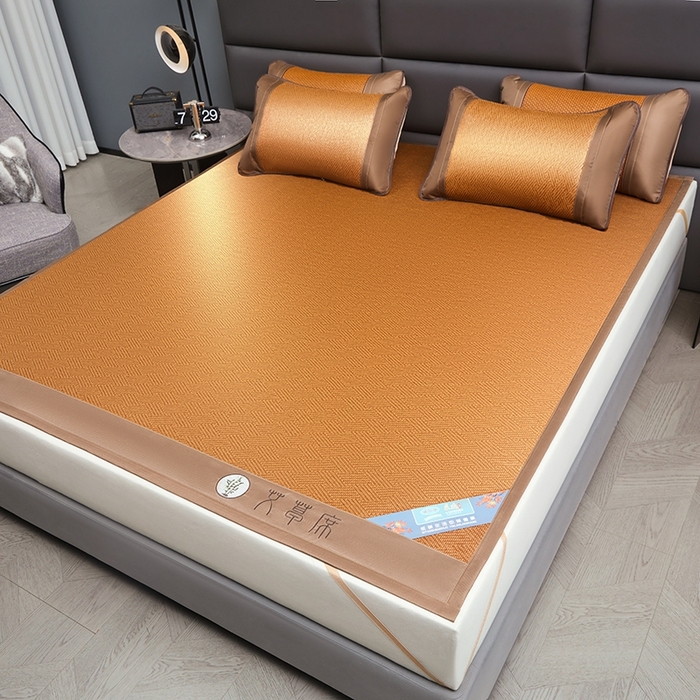 91家纺网 家纺一手货源 找家纺 苏迪网销供货 藤席-凉席 -2025新款凉席冰藤席冰丝席凉感空调席艾草藤席-单面藤席 单面藤席-饼干纹