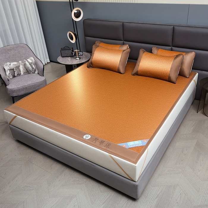 91家纺网 家纺一手货源 找家纺 苏迪网销供货 藤席-凉席 -2025新款凉席冰藤席冰丝席凉感空调席艾草藤席-单面藤席 单面藤席-饼干纹