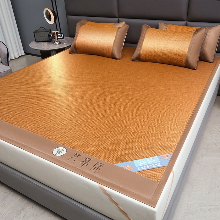 91家纺网 家纺一手货源 找家纺 苏迪网销供货 藤席-凉席 -2025新款凉席冰藤席冰丝席凉感空调席艾草藤席-单面藤席 单面藤席-饼干纹