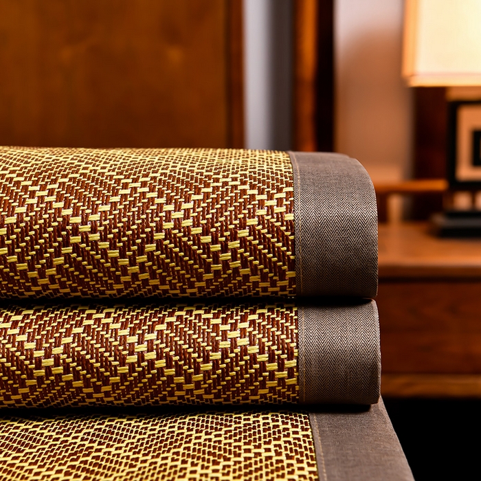 91家纺网 家纺一手货源 找家纺 苏迪网销供货 藤席-凉席 -2025新款凉席冰藤席冰丝席凉感空调席艾草藤席-天然藤席 天然藤席 饼干花-白棕