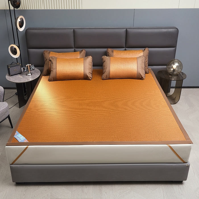 91家纺网 家纺一手货源 找家纺 苏迪网销供货 藤席-凉席 -2025新款凉席冰藤席冰丝席凉感空调席艾草藤席-天然藤席 天然藤席-步步高-棕