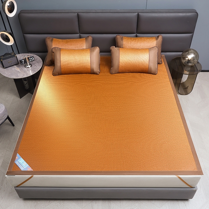 91家纺网 家纺一手货源 找家纺 苏迪网销供货 藤席-凉席 -2025新款凉席冰藤席冰丝席凉感空调席艾草藤席-天然藤席 天然藤席-步步高-棕