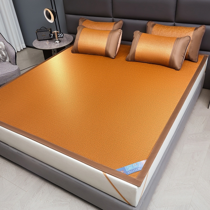 91家纺网 家纺一手货源 找家纺 苏迪网销供货 藤席-凉席 -2025新款凉席冰藤席冰丝席凉感空调席艾草藤席-天然藤席 天然藤席-步步高-棕