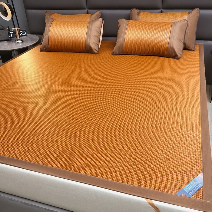 91家纺网 家纺一手货源 找家纺 苏迪网销供货 藤席-凉席 -2025新款凉席冰藤席冰丝席凉感空调席艾草藤席-天然藤席 天然藤席-步步高-棕