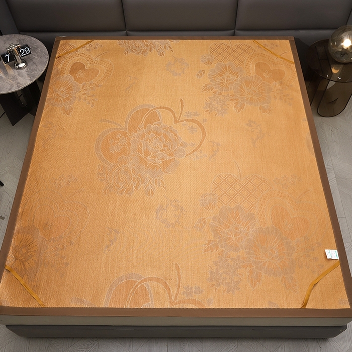 91家纺网 家纺一手货源 找家纺 苏迪网销供货 藤席-凉席 -2025新款凉席冰藤席冰丝席凉感空调席艾草藤席-天然藤席 天然藤席-步步高-棕