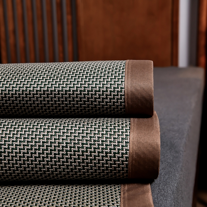 91家纺网 家纺一手货源 找家纺 苏迪网销供货 藤席-凉席 -2025新款凉席冰藤席冰丝席凉感空调席艾草藤席-天然藤席 天然藤席 步步高-灰绿