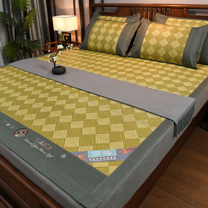 91家纺网 家纺一手货源 找家纺 （总）苏迪网销供货 藤席-凉席 -2025新款凉席冰藤席冰丝席凉感空调席艾草藤席-古藤