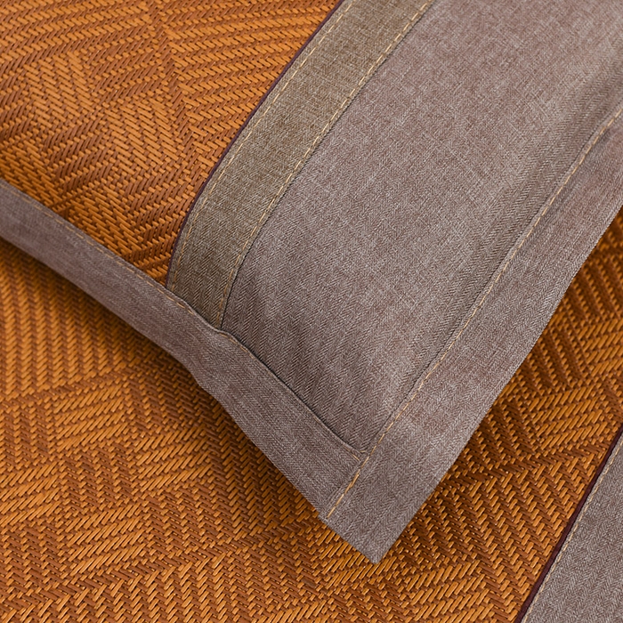 91家纺网 家纺一手货源 找家纺 苏迪网销供货 藤席-凉席 -2025新款凉席冰藤席冰丝席凉感空调席艾草藤席-古藤 古藤凉席--太阳花